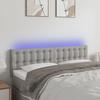 VidaXL LED Headboard Bedroom Furniture Double Bed Accessory Head of Bed Frame Interior Light Grey 3122044