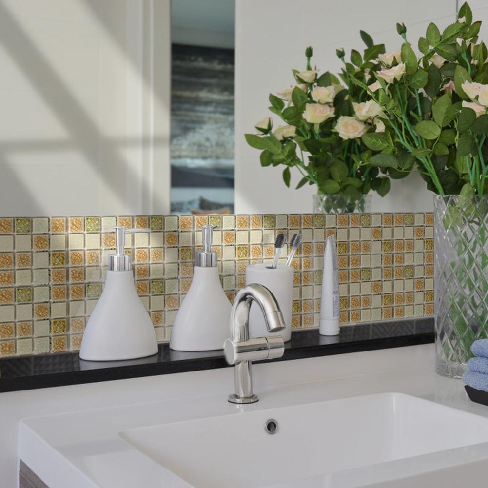 Мозаичная плитка 3D клейкая настенная наклейка утолщенная водонепроницаемая фотография фон для улучшения дома настенное покрытие декор