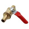 Pipe Fittings Brass Construction Ball Valve 6-12mm Size 1/4 Inch Brass Ball Valve Small Size Hose Barb Shutoff Valve Air Line