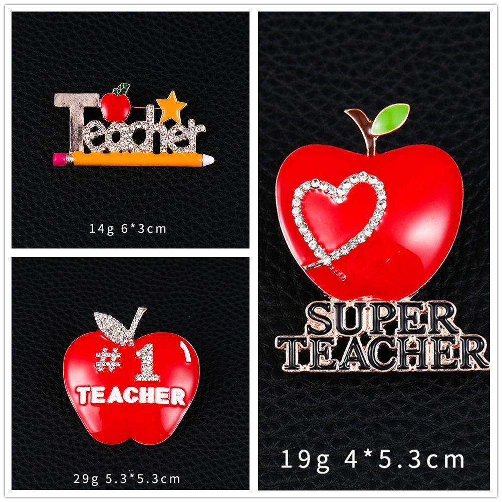 Аксессуары для украшений Креативный подарок ко Дню учителя Эмалевая брошь Брошь-яблоко Значок Булавка для воротника