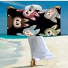 Ultra-Soft Beach Towel with Labubu Theme,Ideal for Pool - Camping, Diving - Perfect Travel Essential, Vibrant Beach Towel.