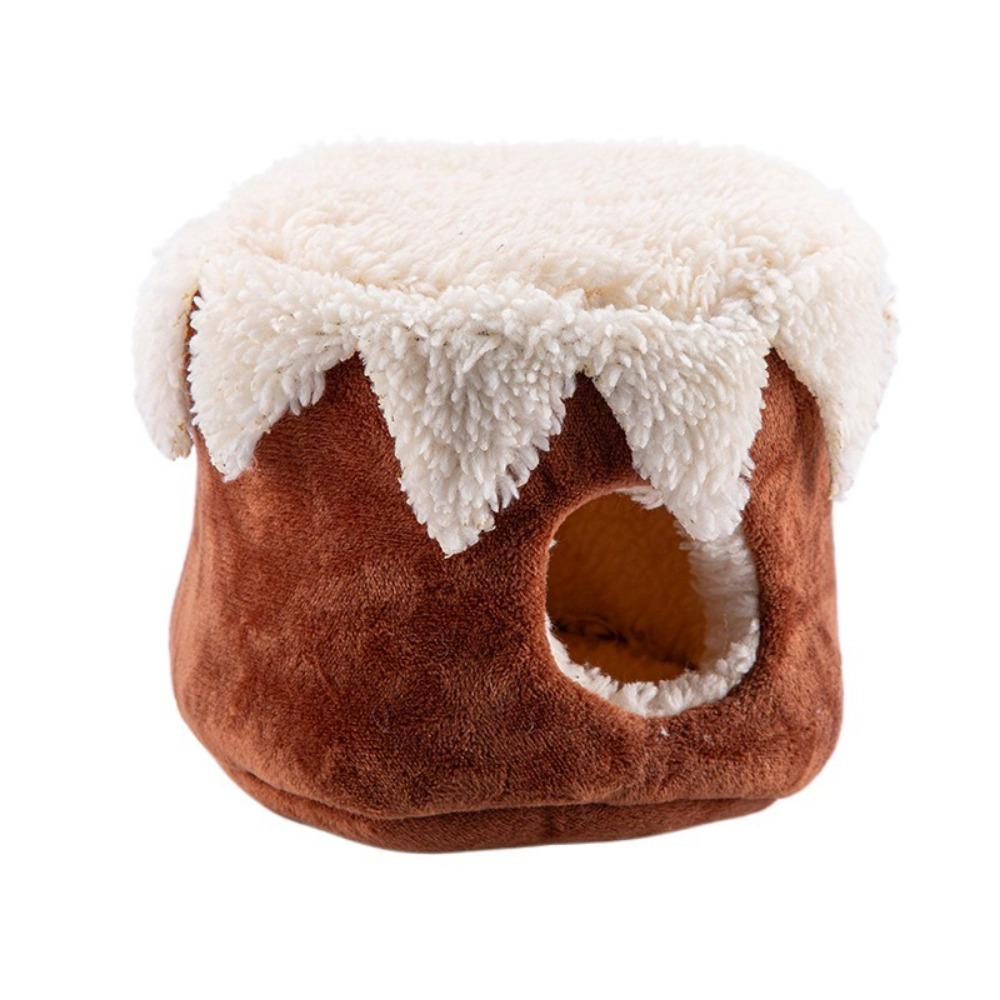 Warm Hamster Cotton Nest Cartoon Hamster Hideout Cute Guinea Pig House for Winter