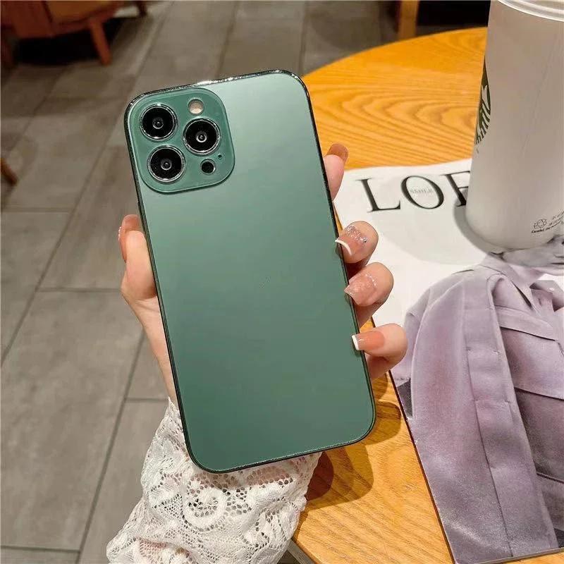 Цветной премиальный чехол для телефона, подходящий для iPhone 16 15 14 13 promax 12 11, твердый электролитически покрытый ПК-чехол, защищающий от отпечатков пальцев