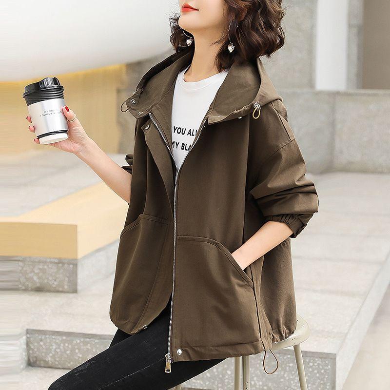 Свободная повседневная верхняя одежда на весну и осень, женская короткая куртка