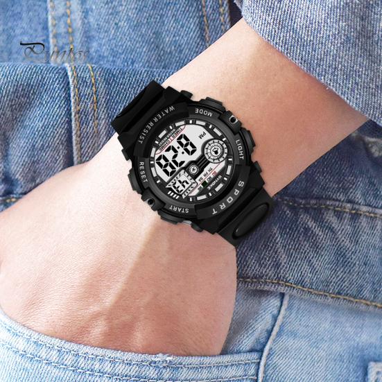 Kids Digital Watch Electronic Waterproof Multifunctional Display Fashionable LED Luminous for Student Sport