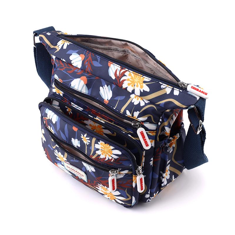 Сумка через плечо из нейлоновой ткани с принтом, легкая сумка через плечо для женщин