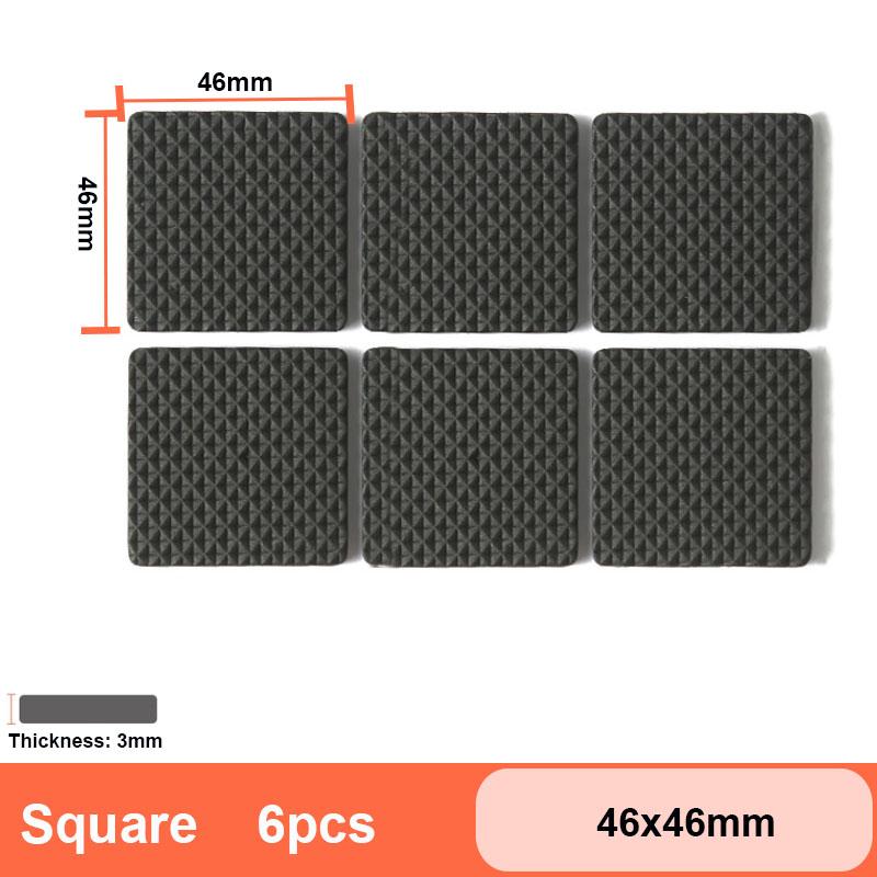 Rubber Pads For Chair Legs 1-24pcs Anti Slip Mat Bumper Damper Non-Slip Round Square Self Adhesive Table Feet Protector Hardware