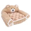 Brown Bear Pet Sofa Soft Warm Cat Couch Bed Multifunctional Dog Sofa Couch for Sleeping Relaxing
