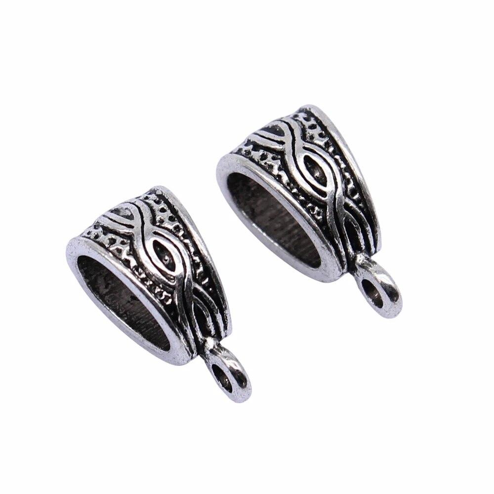 Декоративные металлические подвесные компоненты для головы с античной отделкой и бусинами для изготовления ювелирных изделий