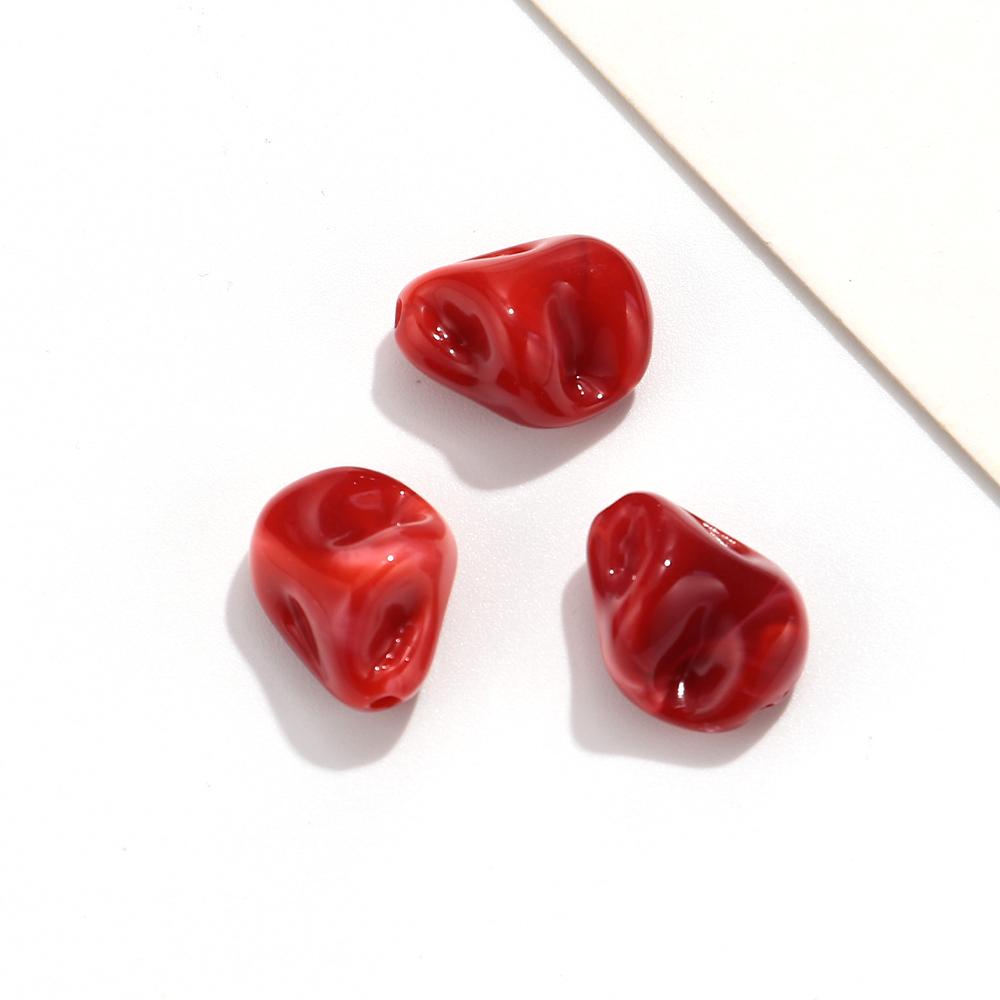 20pcs Mixed Color Irregular Acrylic Beads Marble Swirl Loose Beads DIY Jewelry Making Bracelet Necklace Accessories