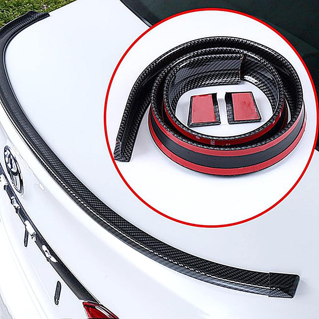 TradeWind Aero Parts Rear Spoiler Tailgate Spoiler Roof Spoiler Lower Skirt Trunk Spoiler Dress Up 1.5m (3.5cm Gloss Black)