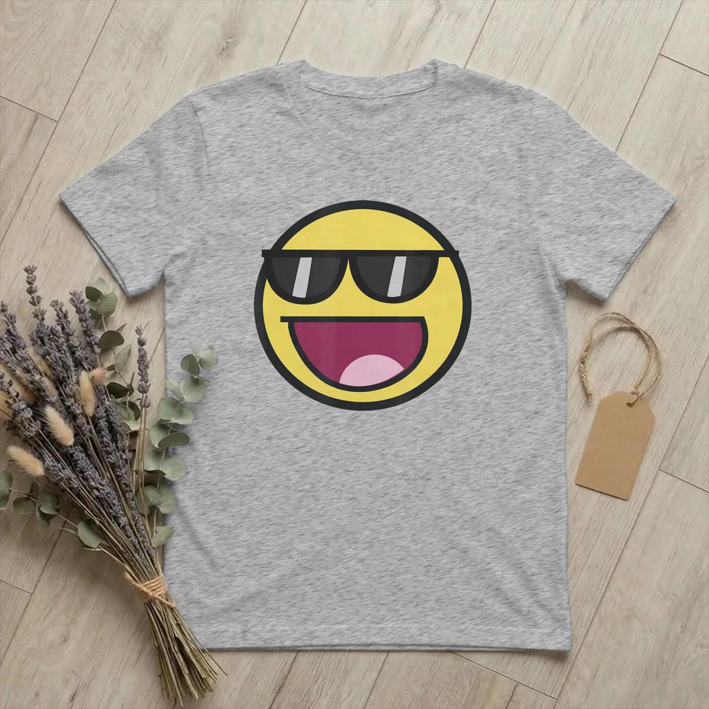 Эпичный Face Meme Y2K Крутые Футболки Унисекс 100% Хлопок Потрясающие Футболки С Круглым Вырезом Забавные Футболки С Коротким Рукавом Товар Подарок