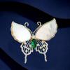 French Natural Shell Butterfly Brooch High-End Female Delicate Clam Ya Butterfly Brooch Niche Design Pin Accessories