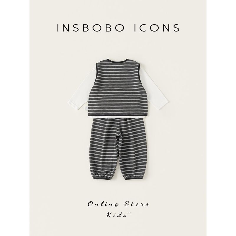 Insbobo Children's Suit 2026 Spring Boys' Vest Baby Stylish New Clothes Girls Fashionable Children's Clothing