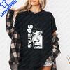 Sparks Band Print Loosefitting Top Trendy Unisex Shortsleeved Tshirt Suitable for Both Unisex and WoUnisex Large Size