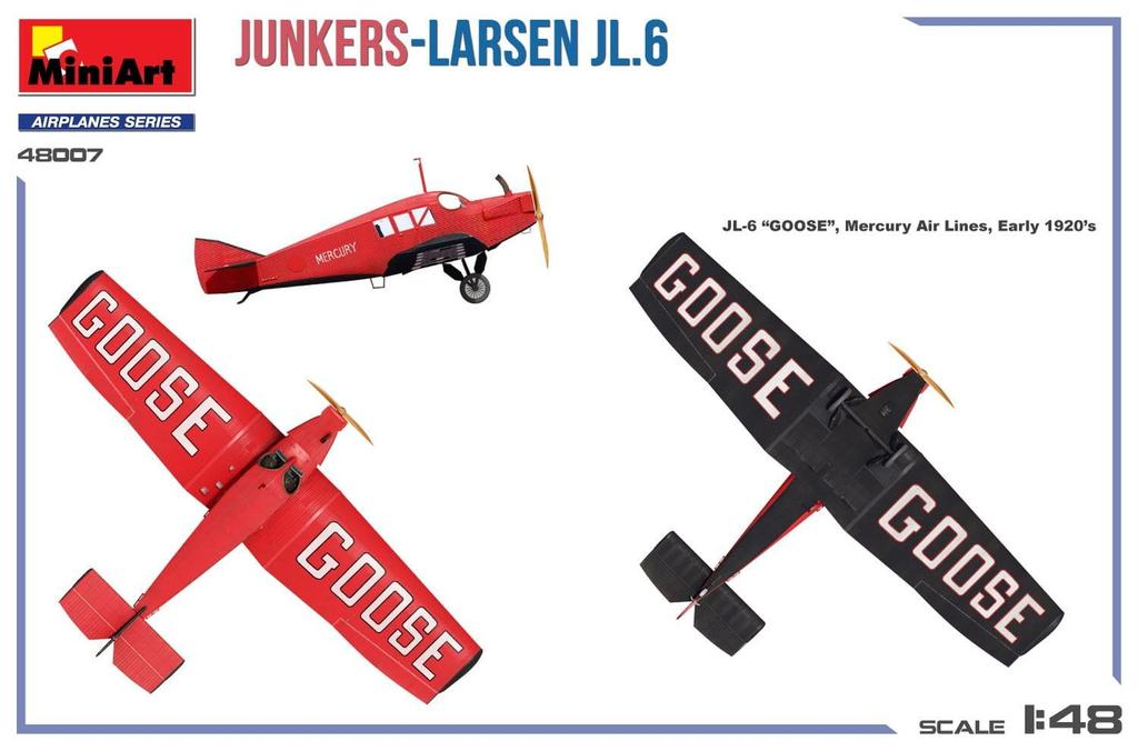 MiniArt Пластиковая модель MA48007 1/48 Junkers-Larsen JL.6 (Самолет)