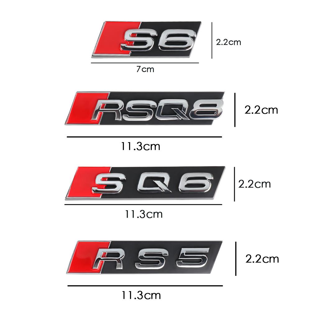 Car Front Grille Emblem Badge For Audi S3 S4 S5 S6 S7 S8 RS3 RS4 RS5 RS6 RS7 RS8 SQ3 SQ4 SQ5 SQ6 SQ7 SQ7 RSQ3 RSQ5 RSQ7 RSQ8