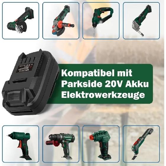 Для работы от аккумулятора Bosch 18V с адаптером для инструмента Parkside, преобразователь аккумулятора Bosch 18V PBA для электроинструмента Parkside 20V