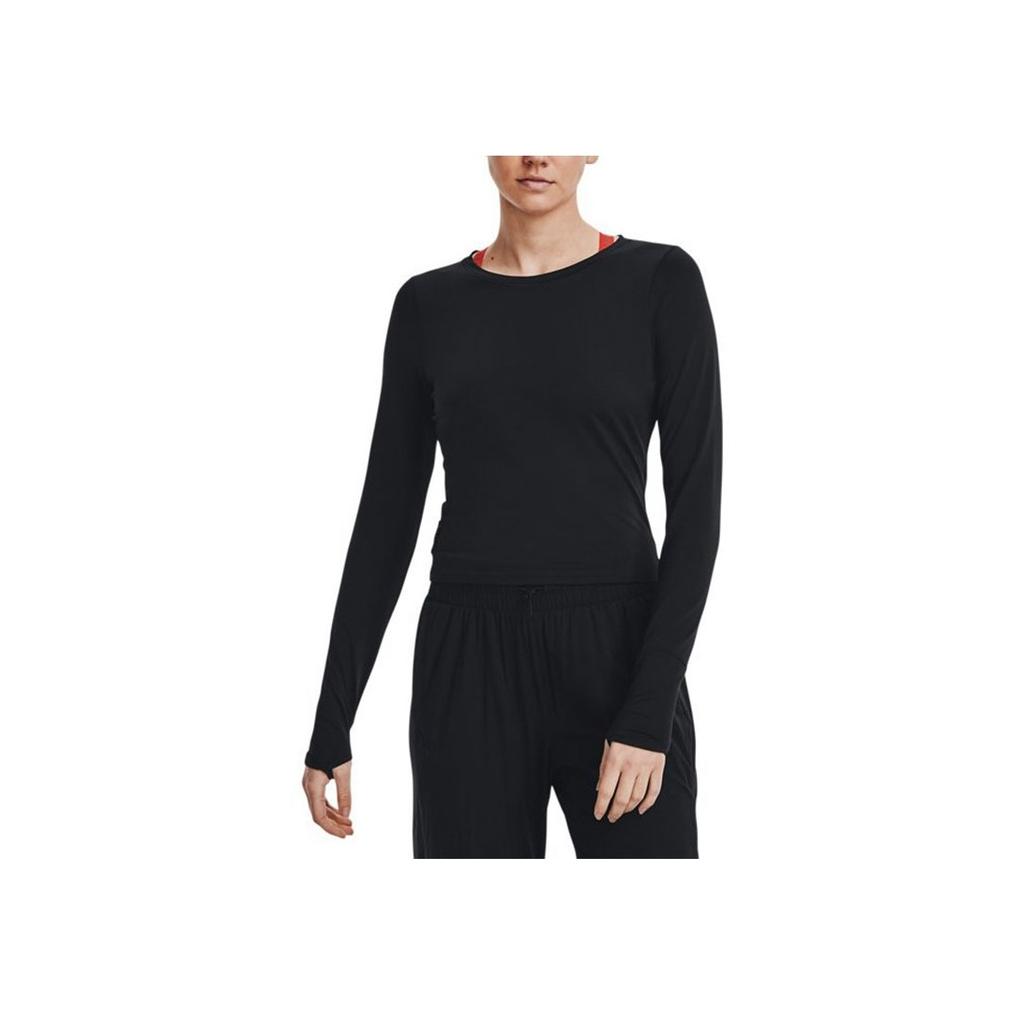 Under Armour Тренировочная спортивная футболка с круглым вырезом и длинным рукавом, женская, черная 1371020-001