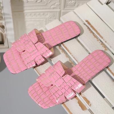 Роскошные летние тапочки женские плоские уличные трендовые пляжные сандалии женские шлепанцы шлепанцы женская обувь 2024 большой размер 43