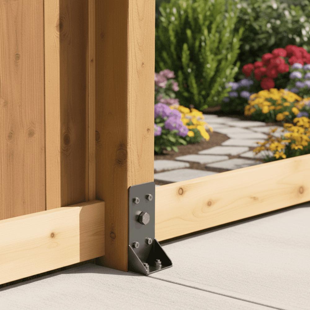 Черный опорный кронштейн для перил террасы, усиленный столб для перил, кронштейн опоры столба, Перила для террасы