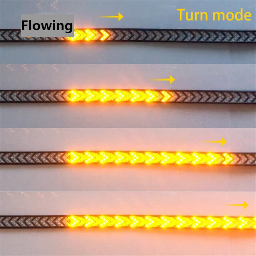 40-дюймовая красная желтая светодиодная лента для задней двери грузовика 4-функциональная со сканирующим режимом, режимом вождения, торможения и динамичным указателем поворота для Jeep, пикапа, внедорожника, Dodge