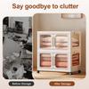 2-Layer Multifunction Storage Cabinet Dustproof Clothes Wardrobe Large Capacity Flexible Sundries Cabinet for Bedroom Livingroom