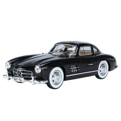 1/24 Benz 300SL Игрушечная модель автомобиля Литой сплав с инерционным механизмом Звук и свет Моделирование игрушечных транспортных средств Модели Мальчики Дни рождения Коллекционирование подарков
