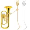 Metal Plating Music Sheet Clip Tubas Marching Lyre Music Score Holder Brass Instrument Music Paper Holder Easy To Use