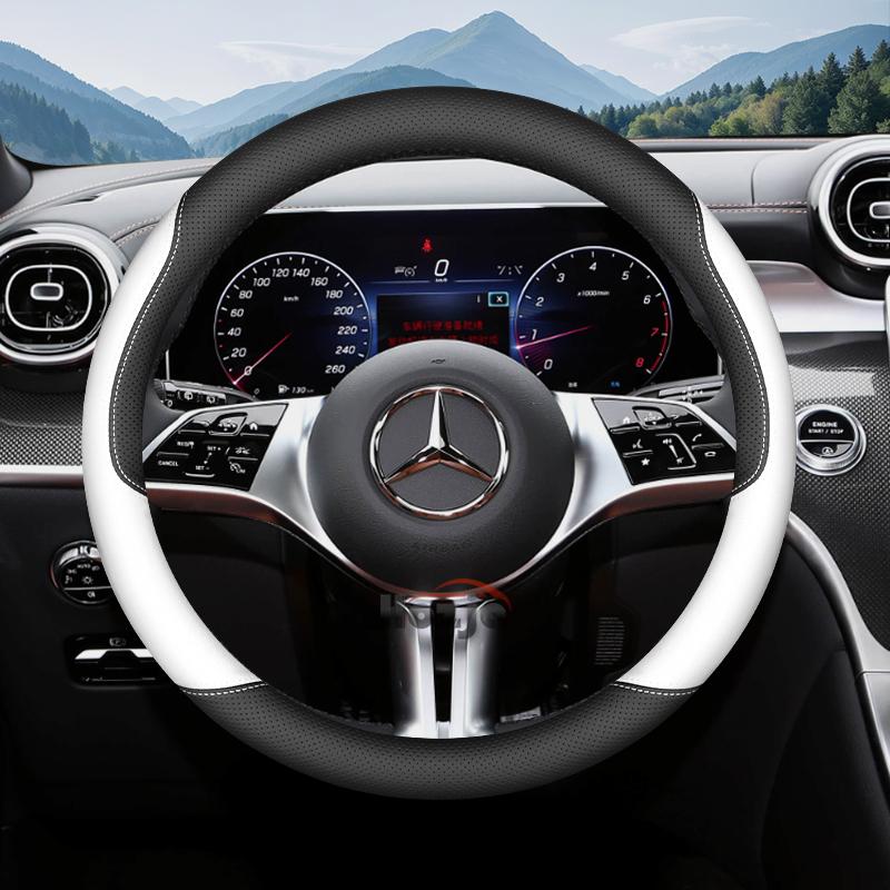 37-38cm Nappa breathable steering wheel cover suitable for Mercedes-Benz W177 W205 S205 W206 S206 X167 W166 X254 S214 W223 X156