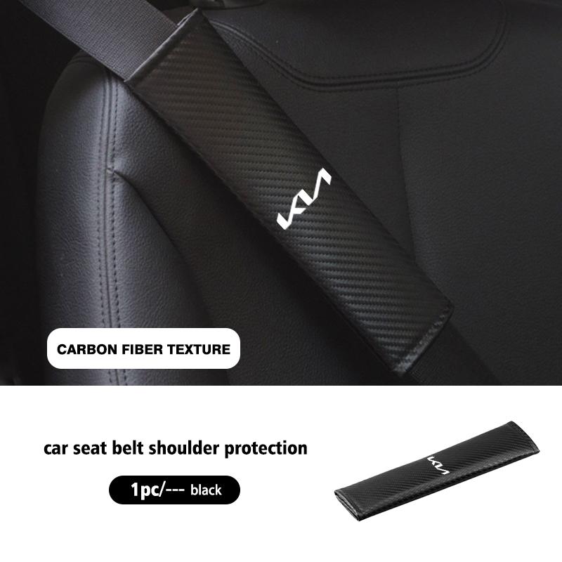 1/2Pcs Leather Car Seat Belt Shoulder Protector Seat Belt Cover For KIA Rio K5 K2 Sportage Ceed Sorento Picanto Stinger Soul ED7