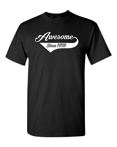 Awesome Since 1973 With Tail Age Happy Birthday Gift Funny DT Adult T-Shirt Tee Unisex T-Shirt