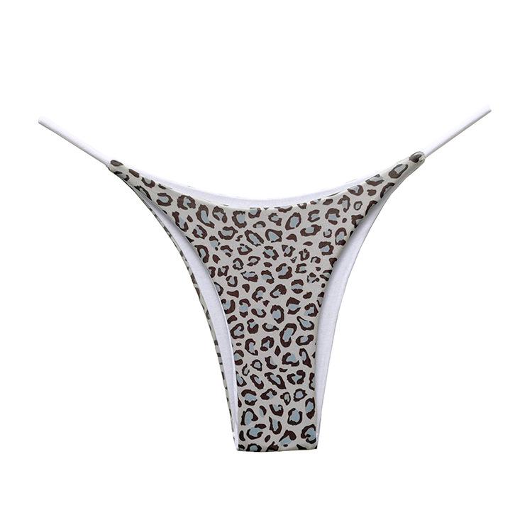 Трусы с двойным слоем бретелей, сексуальные трусы, брюки-стринги с низкой талией, хлопковые женские Т-образные трусики