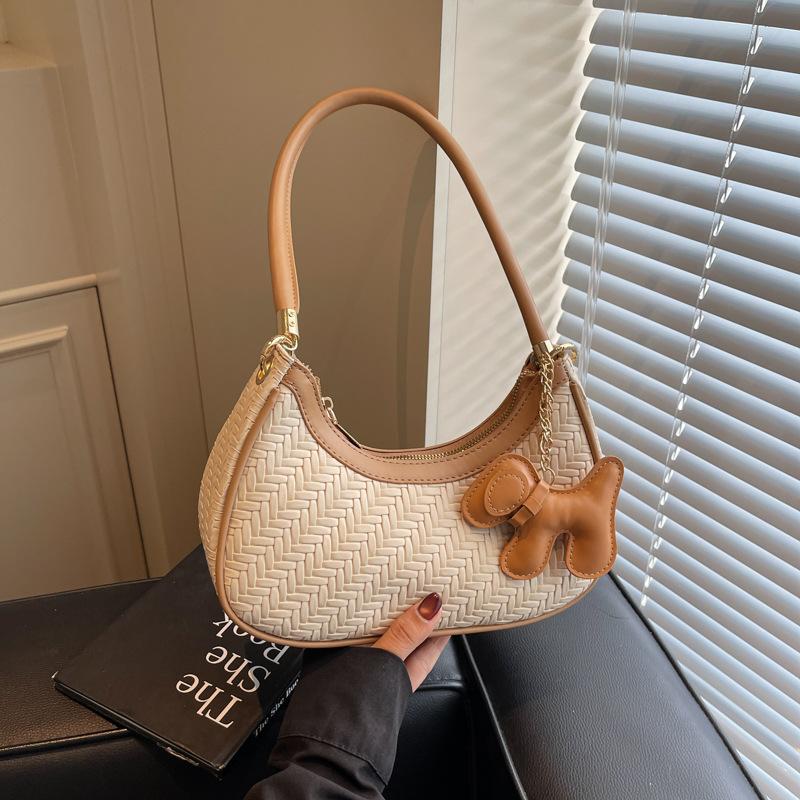 Нишевый дизайн простая плетеная сумка на плечо подмышку женская 2025 лето новая универсальная сумка-мессенджер сумка-пельмень