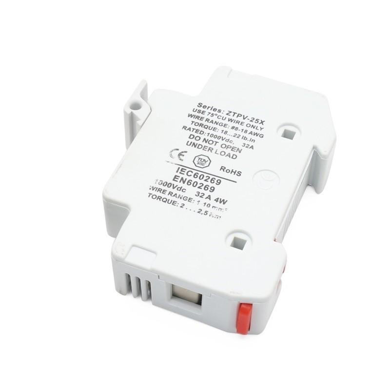 Держатель предохранителя 1000 В постоянного тока 1P 10x38 мм PVLED держатель предохранителя для защиты от солнца