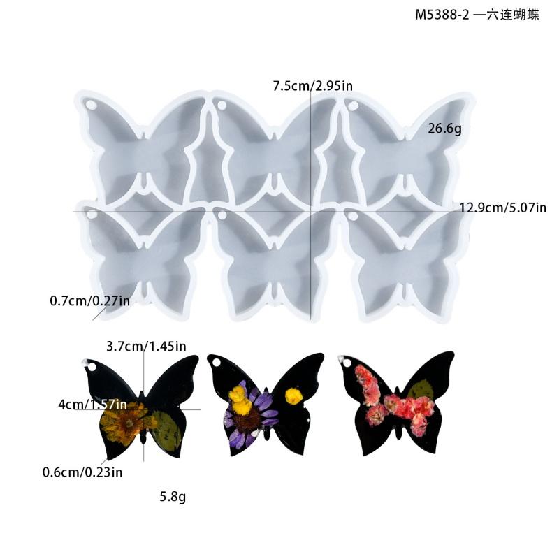 Сделай сам Форма для заливки капель Ключница Подвеска Серьги Луна Любовь Бабочка Силиконовая форма Аксессуары для брелока