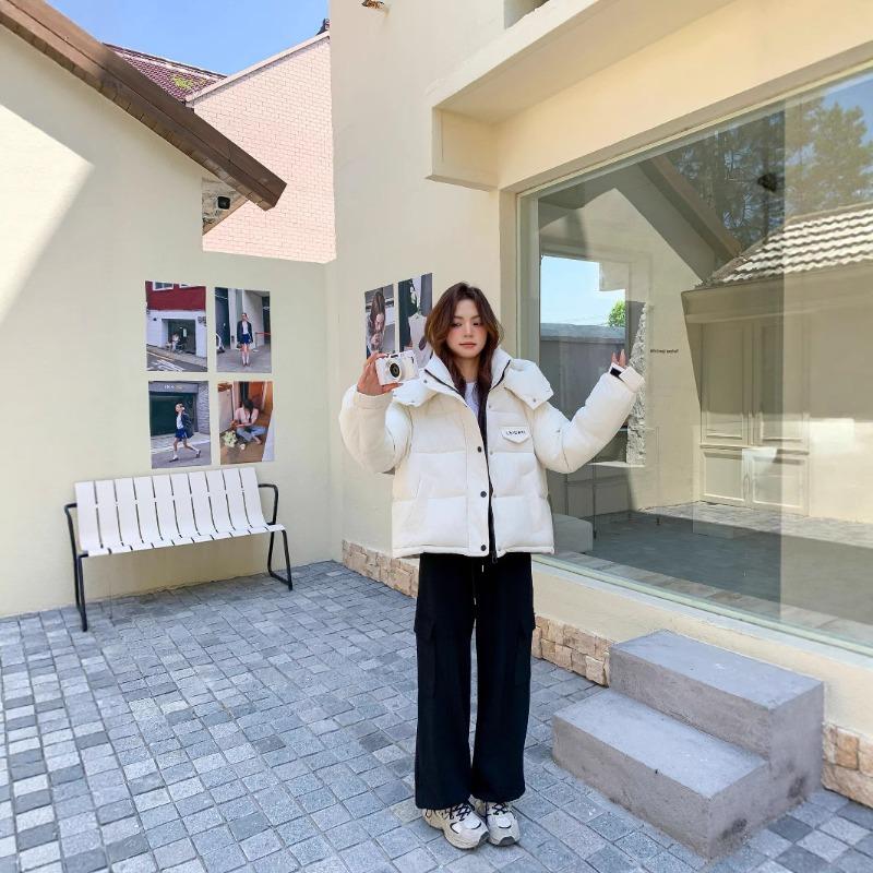 Утепленная куртка осень и зима новая утепленная куртка женская свободная утепленная куртка свободное пальто верх