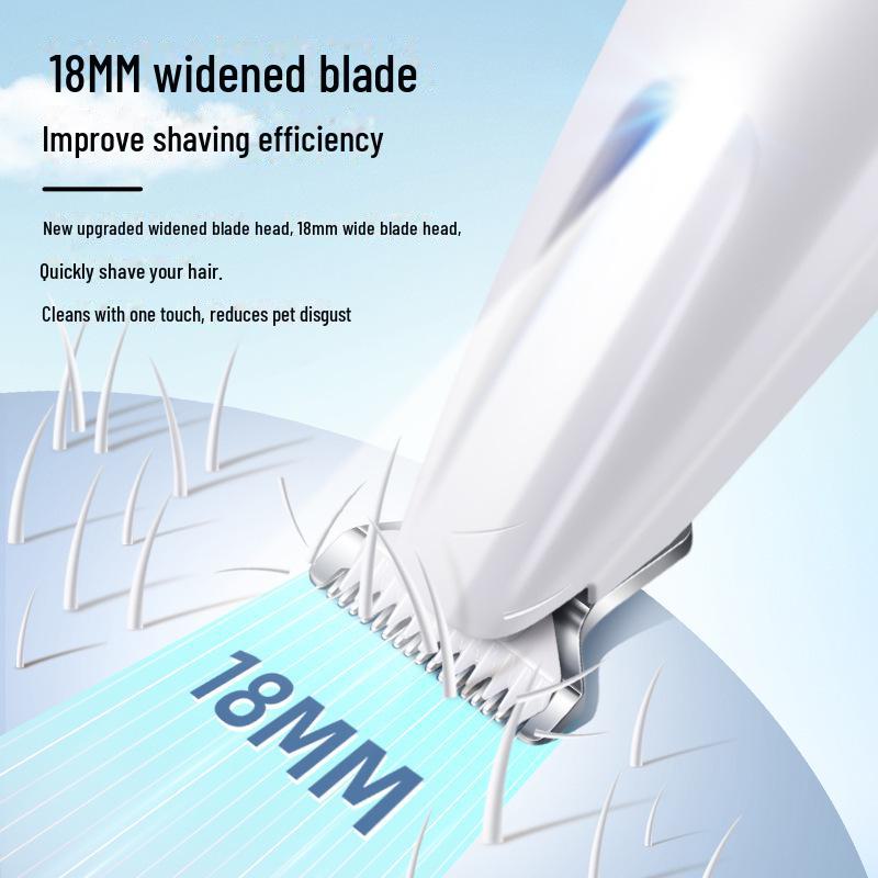 Модернизированная водонепроницаемая светодиодная машинка для стрижки домашних животных для кошек и собак — широкое лезвие для морды, ушей, глаз и подошв