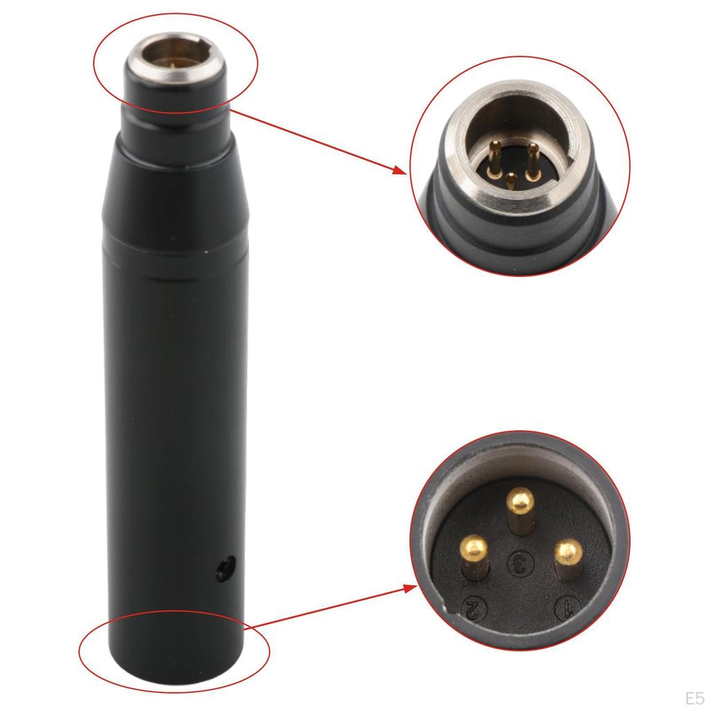 -Performance Adapter Male 4pin Sturdy Converter Mini Easy To Use XLR -microphone
