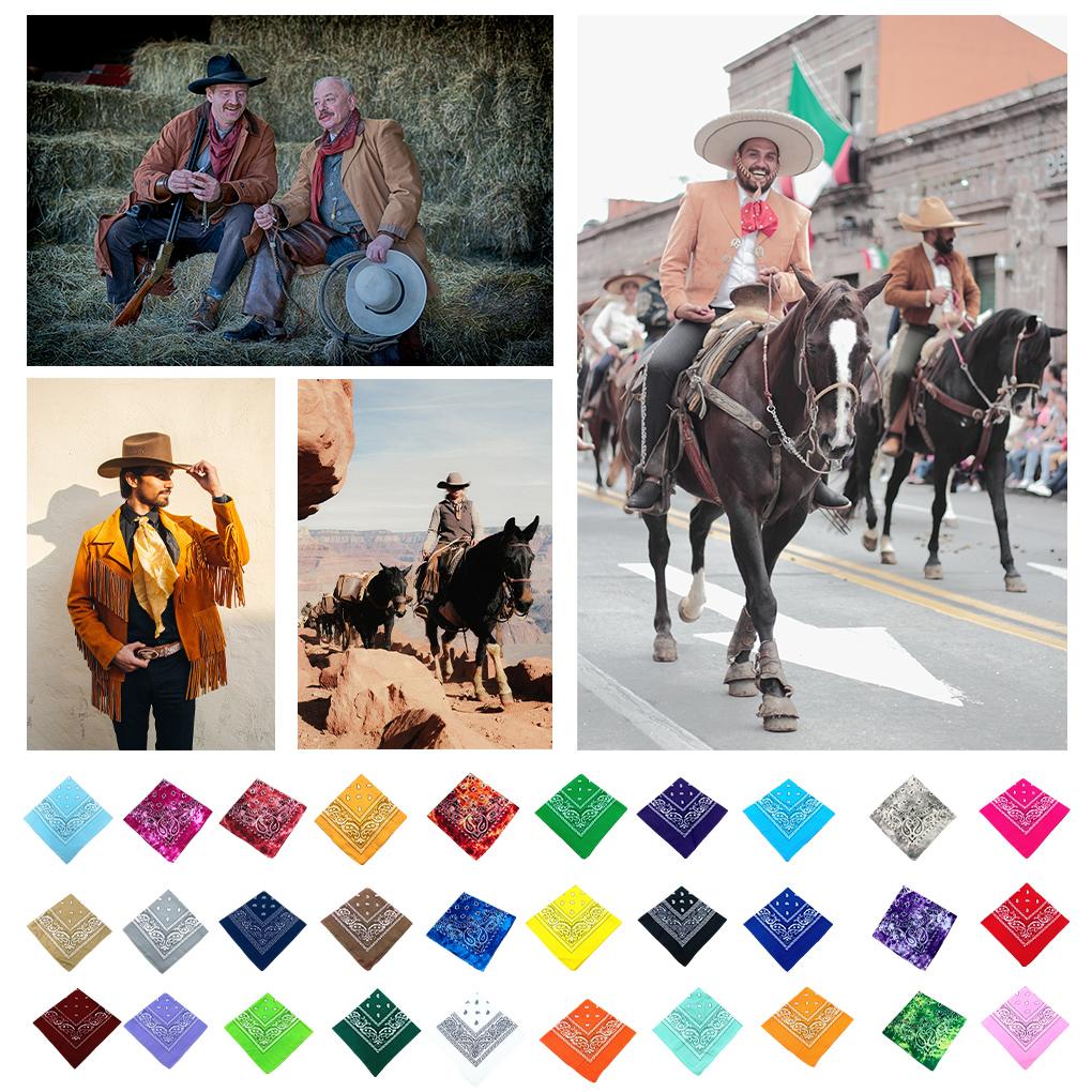 Fashion Unisex Bandana Hip Hop Square Scarf Paisley Patterned Headband Modern Headscarf Multipurpose Hair Gifts