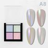 4 цвета Aurora Solid Mirror Shiny Nail Glitter Nails Uv Gel Polish Pigment Nail Art Decorations Accessories