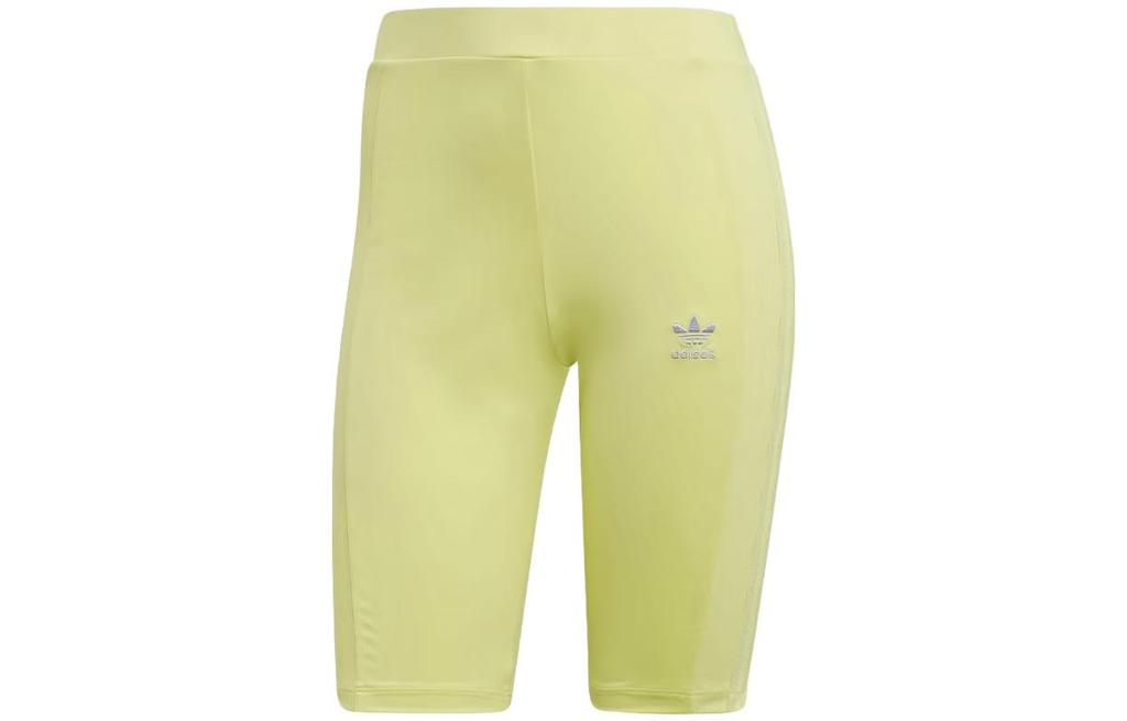 Adidas Originals Sports Shorts Women's Yellow Moderate Tight Pants FR0554