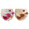 Guitar Smiling Face Planter Pot Resin Ukulele Head Flowerpot Indoor Outdoor Cactus Succulent Plants Container Home Balcony Garden Decoration