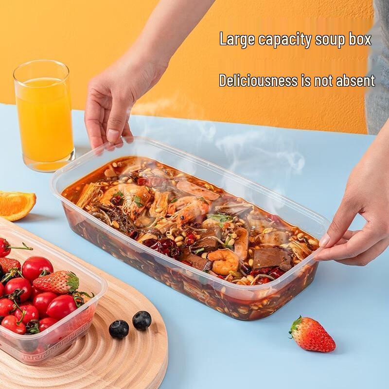 JINGRX Disposable Rectangular Meal Boxes