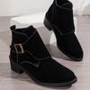 Большого размера повседневные ботинки челси женские осенне-зимние новые повседневные короткие ботинки хлопковые ботинки короткие ботинки женские