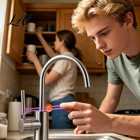 Baby Proofing Faucet Lock 3/5Pcs Child Proof Lock Silicone Safety Latch for Sink Handles Tap Fixing Strap & Cabinet Flexible Kitchen and Bathroom