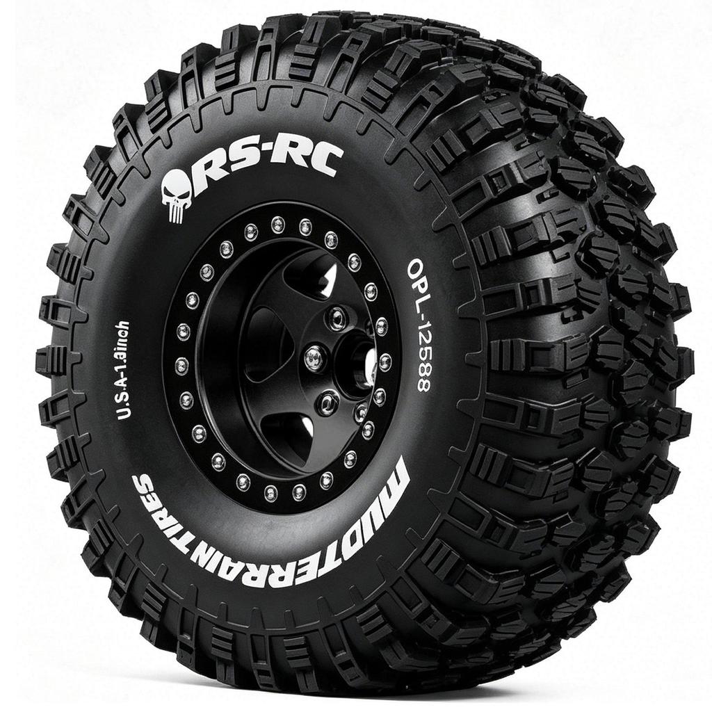 RS Red Spider 1/10 Crawler Car with 115mm Rattlesnake Tires & 1.9 Negative Offset Six-Spoke Wheels
