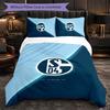 Schalke 04 Themed Bedding 3Pcs Duvet Cover Set Decorative Bed Linen For Teen Room Home Decoration