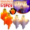 Halloween LED Glow Ghost Lights for Home Indoor Outdoor Hanging Decoration Haunted House Horror Props Bar Supplies