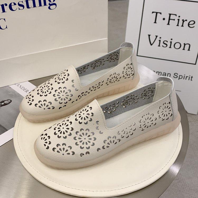 Модные весенние женские туфли на плоской подошве, женская обувь из натуральной кожи, женские мокасины с вырезами, балетки без застежек, балетки на плоской подошве